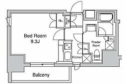 プラウドフラット浅草駒形 1Kの間取図画像