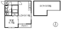 ポラリス周船寺3 1LDKの間取図画像