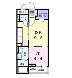ウィンクルム 1LDKの間取図画像