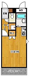 JGM高宮 1Kの間取図画像