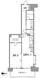 ライオンズプラザ池之端 1LDKの間取図画像