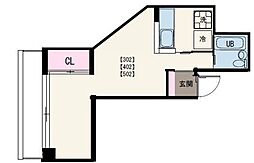 大久保ビル 1Kの間取図画像