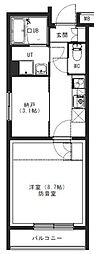ラシクラス横浜天王町 1SKの間取図画像