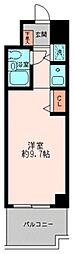 メイツ伊勢佐木長者町 ワンルームの間取図画像