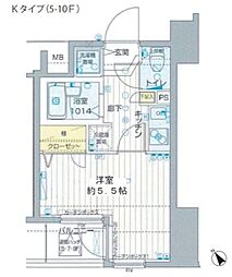 フォレシティ六本木 1Kの間取図画像