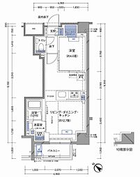 ラティエラ横濱大通り公園 1LDKの間取図画像