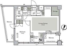 パークキューブ西ヶ原ステージ 2階1LDKの間取り