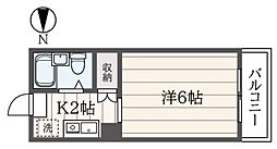 アブソリュートコウエイ 1Kの間取図画像