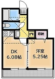 エクレール 1DKの間取図画像