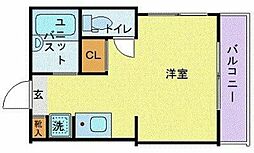 ヴィラージュ大宮 ワンルームの間取図画像