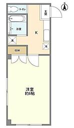 シャルム成増 1Kの間取図画像