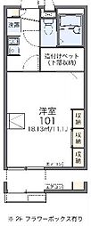 レオパレスイーストライト白井 1Kの間取図画像