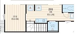 西新井本町BASE 1DKの間取図画像