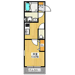 JR片町線(学研都市線) 徳庵駅 徒歩4分の賃貸アパート 1階1Kの間取り