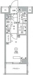 スカイコート品川パークサイド 1Kの間取図画像