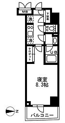 レジディア亀戸 1Kの間取図画像
