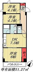 エルドシック浦安 3DKの間取図画像