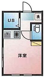 ルームズ新高円寺A ワンルームの間取図画像