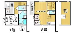 バイクガレージハウスICI 1LDKの間取図画像