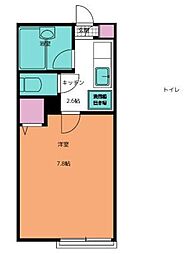 ル・シャンピニオン 1Kの間取図画像