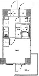 ブライズ東新宿 1Kの間取図画像