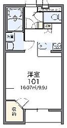 レオパレス双柳3番館 1Kの間取図画像
