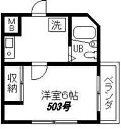 ジョイフルオークラNo.26 1Kの間取図画像