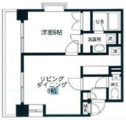ローズパティオ 4階1LDKの間取り
