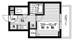 クレールエヌ 1Kの間取図画像