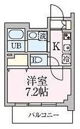 ブランシュワ 1Kの間取図画像