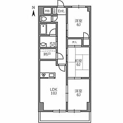 ロマーナ壱番館 3LDKの間取図画像