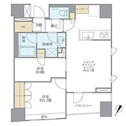 ブリリア日本橋三越前 2LDKの間取図画像