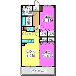 プレミールメゾン 2LDKの間取図画像