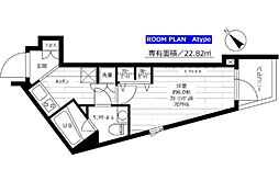グランドコンシェルジュ用賀アジールコート 1Kの間取図画像