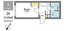 LEGALANDFUDOMAEANNEX 1Kの間取図画像