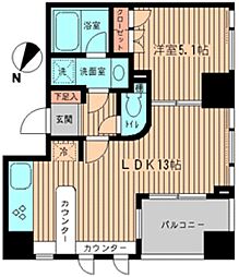 メゾンド日本橋三越前 1LDKの間取図画像