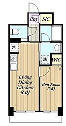 デュオステージ海老名II 1LDKの間取図画像