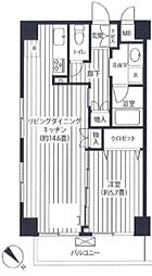 ハイキャスト大山 1LDKの間取図画像