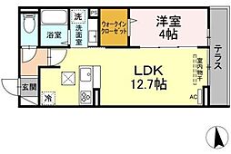 レクシア東葛西2 1LDKの間取図画像