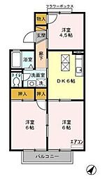 ピュアパレス 3DKの間取図画像