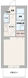 グレースヒナタ 1Kの間取図画像