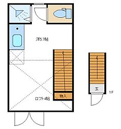 アーバンプレイス東中野4 ワンルームの間取図画像