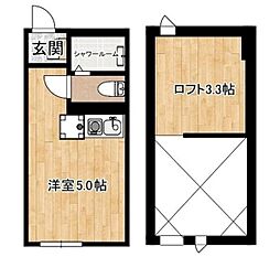 ガバルアガーデン横浜反町 ワンルームの間取図画像