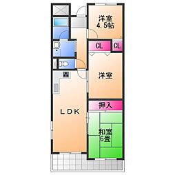 グランディール和泉 3LDKの間取図画像