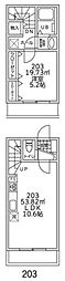 アベニール セレスト 1LDKの間取図画像