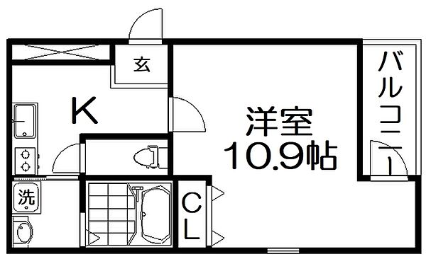 シャルム　ド　グレイス 106｜大阪府枚方市長尾元町２丁目(賃貸アパート1K・1階・35.32㎡)の写真 その2