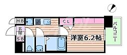 Osaka Metro谷町線 都島駅 徒歩8分の賃貸マンション 3階1Kの間取り
