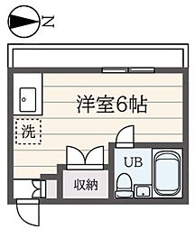 グレイスハイム ワンルームの間取図画像