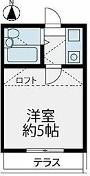 レオパレス赤羽台 1Kの間取図画像