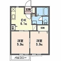 ハイムフローラル　Ｃ C202 ｜ 三重県松阪市大黒田町1647-1（賃貸アパート2DK・2階・38.83㎡） その2